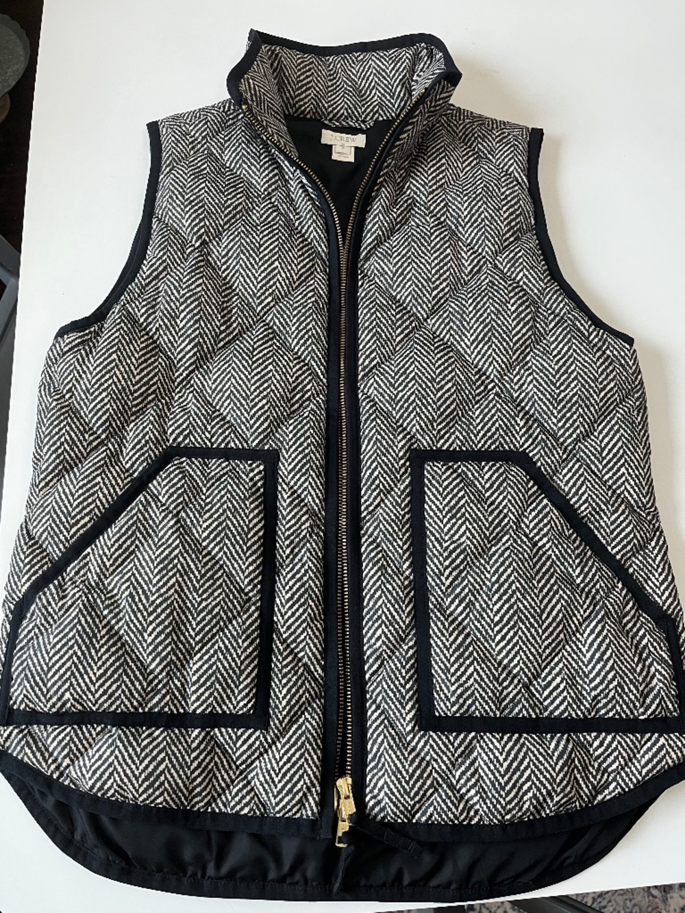 J Crew , size Small , Gorgeous vest ! Like new ! Houndstooth pattern